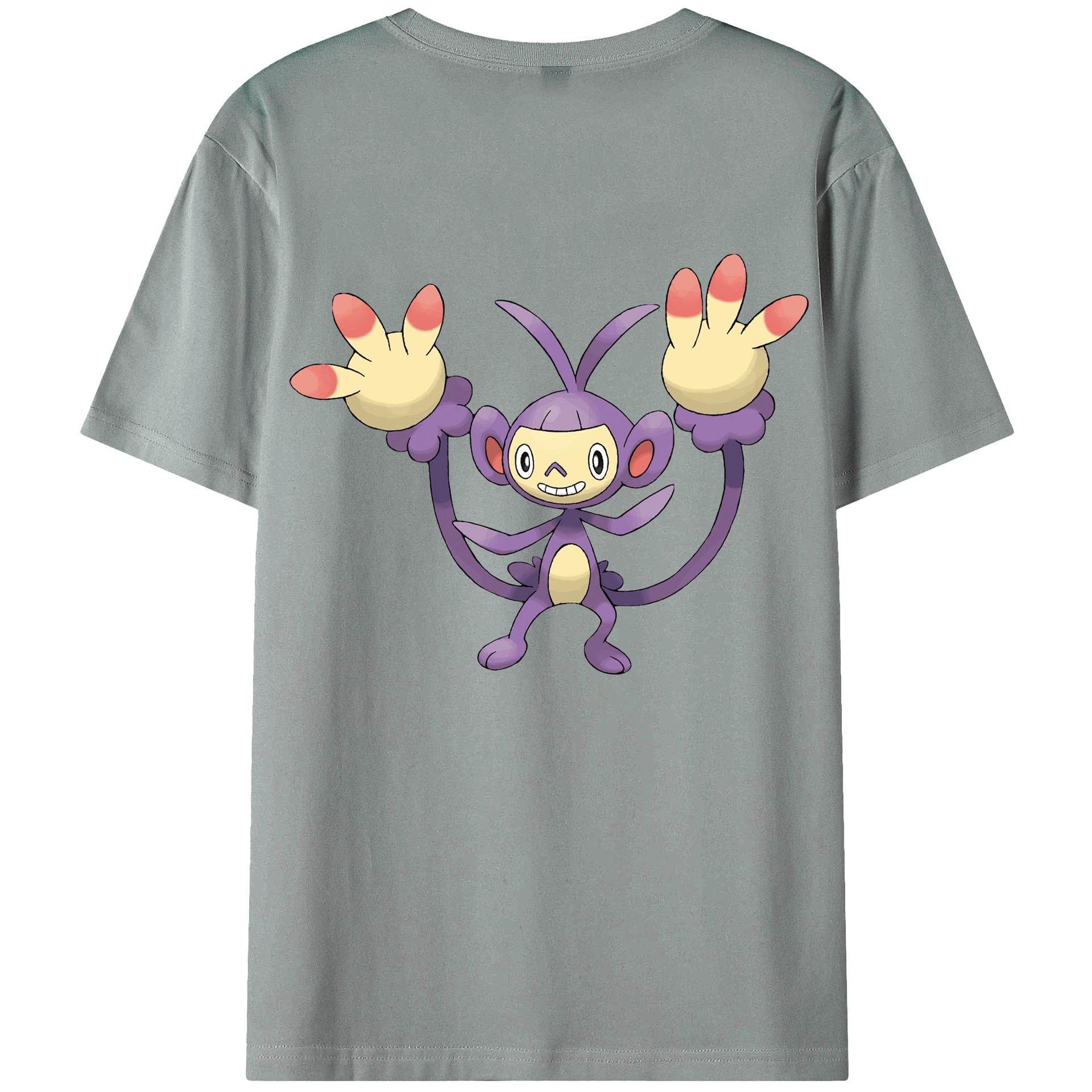 （画像用） ポケットモンスター Pokémon 綿100％ メンズ半袖Tシャツ（バックプリント） 通気性